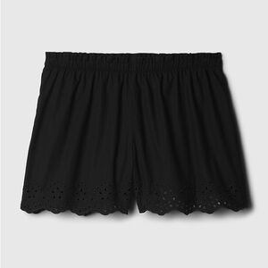 Women's GAP Black Eyelet Poplin PJ Shorts